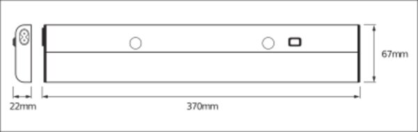 LED Wandlampe Silber Alu Metall 3000K L:37cm OSRAM