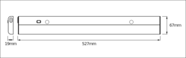 LED Wandlampe Sensor Silber Alu 3000 K L:52,7cm OSRAM