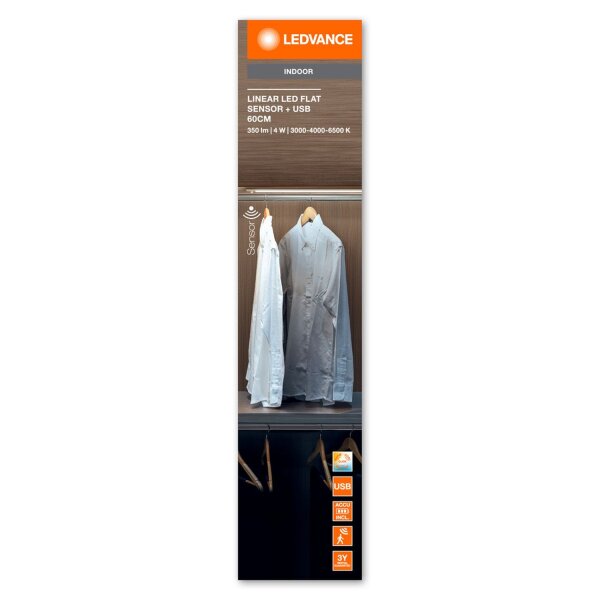 LED Akku Wandlampe Alu Sensor CCT 3000-4000-6500K OSRAM