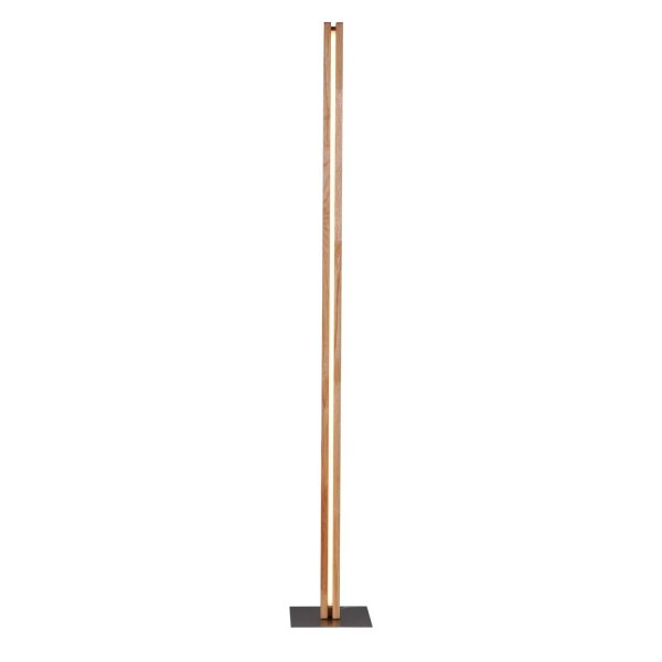 LED Stehlampe Touch Dimmer 150 cm Holz Metall 3000 K