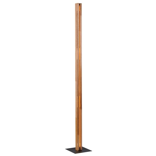 LED Stehlampe Dimmer Touch 150 cm Holz Metall 3000 K