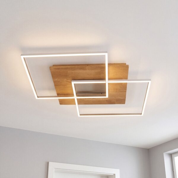 LED Deckenlampe mit Dimmer Farbwechsel 2700-5000 K B: 50 cm