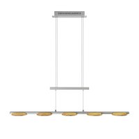 LED Pendelleuchte dimmbar B: 100 cm Holz Metall 3000K