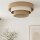 Deckenlampe Jute Samt Beige Ecru E27 Ø50 cm wohnlich