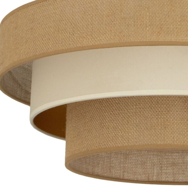 Deckenlampe Jute Stoff Weiß Beige Ecru E27 Ø50 cm