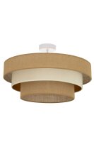 Deckenlampe Jute Stoff Weiß Beige Ecru E27...