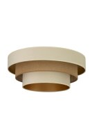 Deckenlampe Jute Samt Ecru Gold E27 Ø50 cm wohnlich
