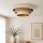 Deckenlampe Jute Samt Ecru Gold E27 Ø50 cm wohnlich