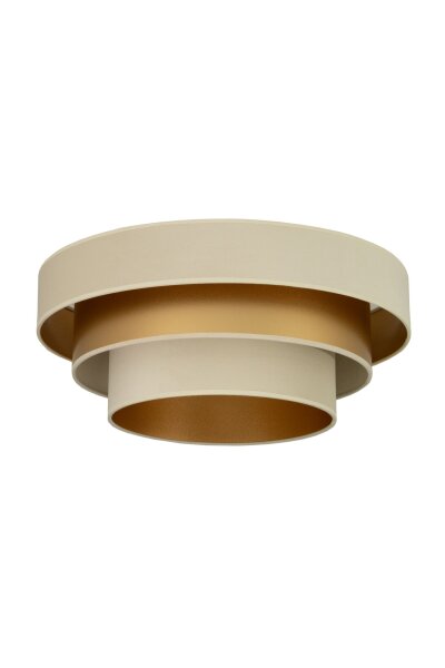 Deckenlampe Jute Samt Ecru Gold E27 Ø50 cm blendarm