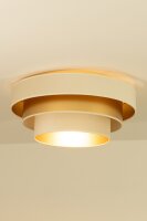 Deckenlampe Jute Samt Ecru Gold E27 Ø50 cm blendarm