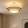 Deckenlampe Jute Samt Weiß Ecru Gold E27 Ø50 cm