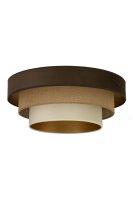 Deckenlampe Jute Samt Braun Beige E27 Ø50 cm wohnlich