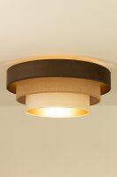 Deckenlampe Jute Samt Braun Beige E27 Ø50 cm wohnlich