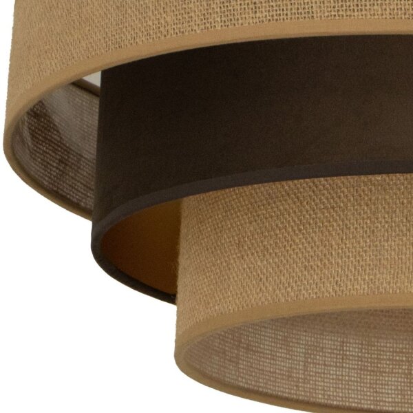 Deckenlampe Jute Stoff Beige Braun E27 Ø50 cm