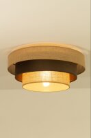 Deckenlampe Jute Stoff Beige Braun E27 Ø50 cm
