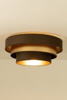 Deckenlampe Jute Stoff Braun Gold E27 Ø50 cm wohnlich