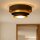 Deckenlampe Jute Stoff Braun Gold E27 Ø50 cm wohnlich