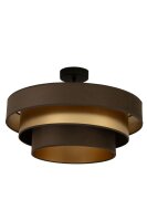 Deckenlampe Jute Stoff Schwarz Braun E27 Ø50 cm