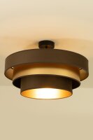 Deckenlampe Jute Stoff Schwarz Braun E27 Ø50 cm