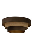 Deckenlampe Jute Stoff Braun Beige E27 Ø50 cm