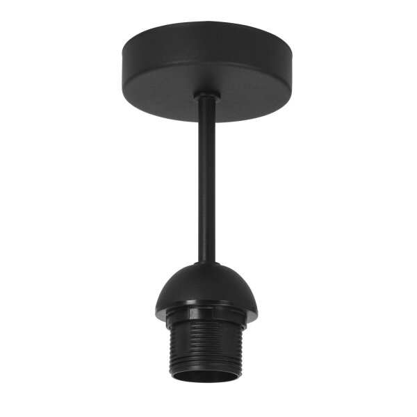 Deckenlampe Jute Stoff Schwarz E27 Ø50 cm wohnlich