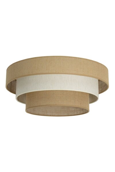 Deckenlampe Jute Beige Sandfarben E27 Ø50 cm wohnlich