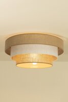 Deckenlampe Jute Beige Sandfarben E27 Ø50 cm wohnlich