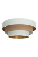 Deckenlampe Jute Weiß Gold E27 Ø50 cm...