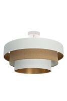 Deckenlampe Jute Wei&szlig; Sandfarben Gold E27 &Oslash;50 cm
