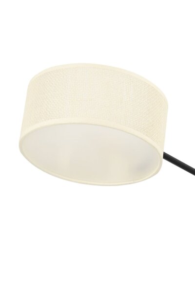 Deckenlampe Stoffschirm Schwarz Creme E27 L:80 cm