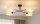 Deckenlampe Stoffschirm Schwarz Creme E27 L:80 cm
