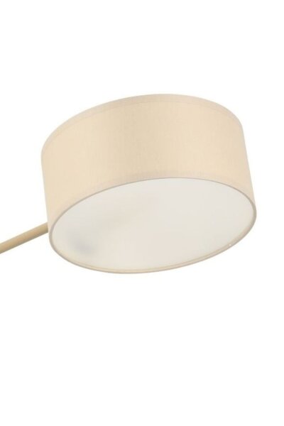 Deckenlampe Stoff Beige Hellbeige E27 L:80 cm