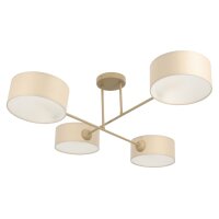 Deckenlampe Stoff Beige Hellbeige E27 L:80 cm