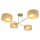 Deckenlampe blendarm Stoff Beige Weiß E27 L:80 cm