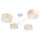 Deckenlampe Stoff Weiß Hellbeige E27 L:80 cm modern