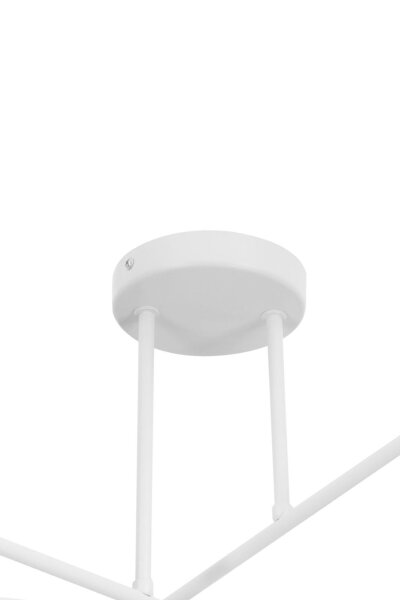 Deckenlampe Stoff Weiß Dunkelbeige E27 L:80 cm