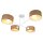 Deckenlampe Stoff Weiß Dunkelbeige E27 L:80 cm