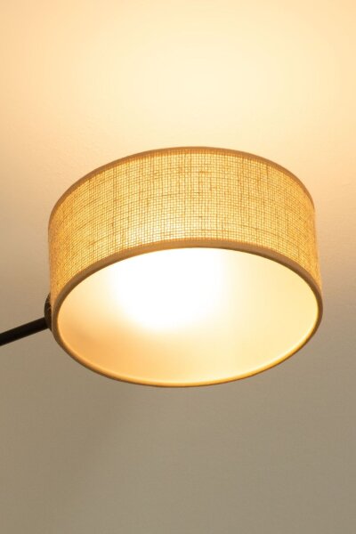 Deckenlampe Stoff Schwarz E27 L:80 cm dekorativ