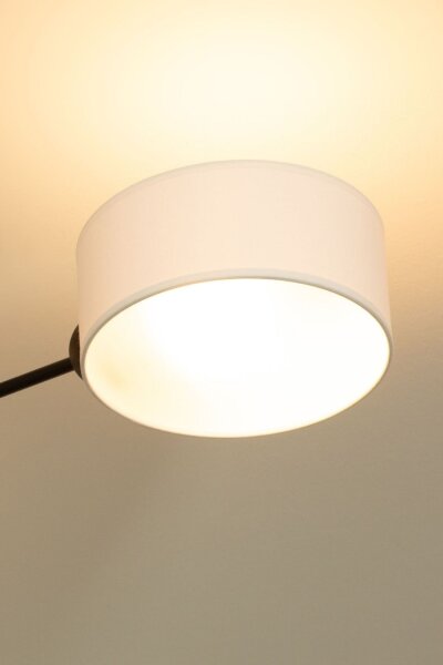 Deckenlampe blendarm Stoff Schwarz Weiß E27 L:80 cm