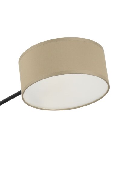 Deckenlampe Stoff Dunkelbeige Schwarz E27 L:80 cm