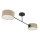 Deckenlampe Stoff Dunkelbeige Schwarz E27 L:80 cm