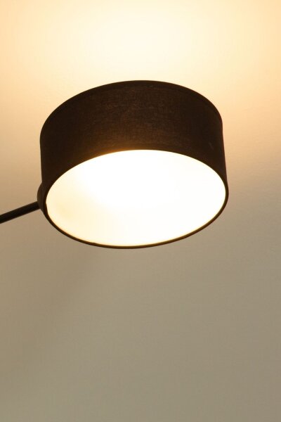 Deckenlampe blendarm Stoff Schwarz E27 L:80 cm