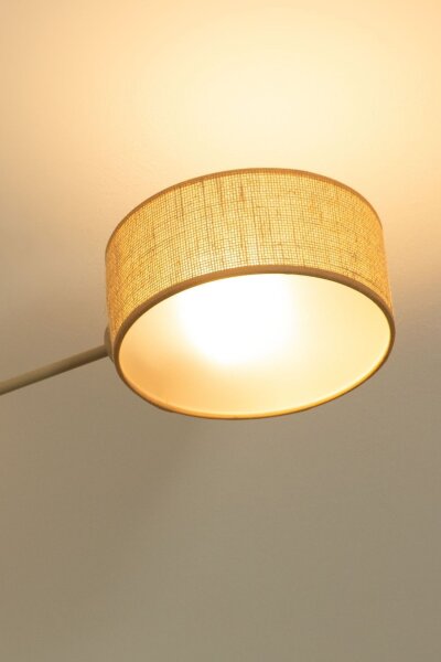Deckenlampe blendarm Stoffschirm Beige E27 L:80 cm