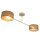 Deckenlampe blendarm Stoffschirm Beige E27 L:80 cm