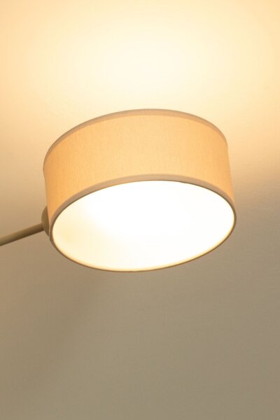 Deckenlampe Stoff Beige E27 L:80 cm dekorativ
