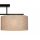 Deckenlampe Leinen Schwarz Beige E27 L:70 cm wohnlich
