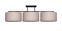 Deckenlampe Leinen Schwarz E27 L:100 cm gemütlich