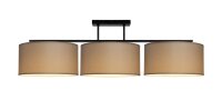 Deckenlampe Leinen Schwarz E27 L:100 cm gemütlich