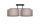 Deckenlampe blendarm Leinen Schwarz E27 L:70 cm