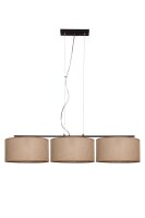 Pendelleuchte Leinen Schwarz E27 L:100 cm wohnlich